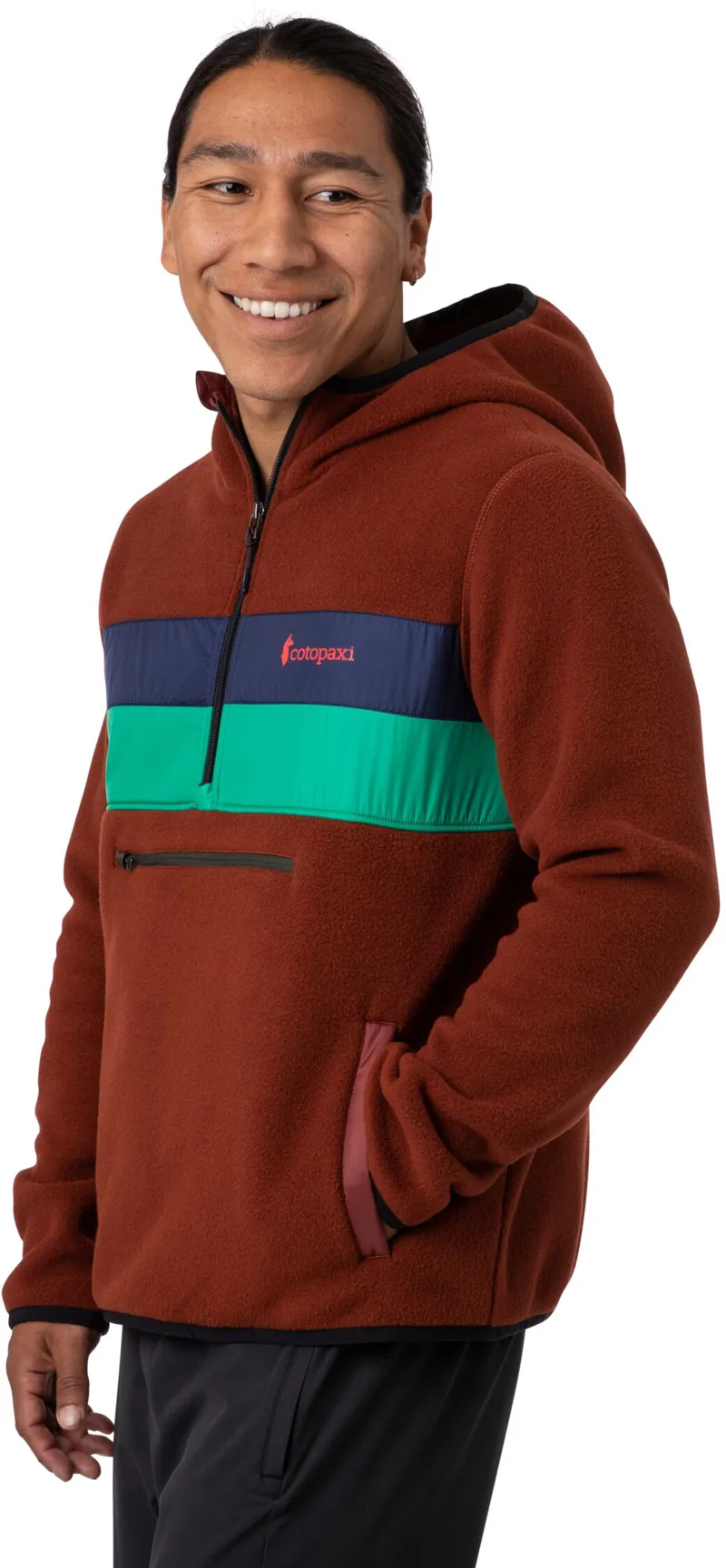 Cotopaxi Mens Teca Fleece Hooded Half-Zip Jacket - Single Track-4